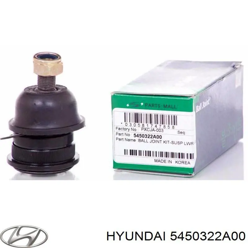 Do koszyka 5450322A00 Hyundai/Kia Sworzeń wahacza dolny