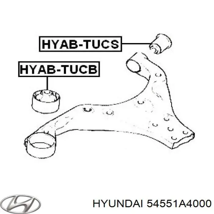 Do koszyka 54551A4000 Hyundai/Kia Silentblock przedniego wahacza dolnego