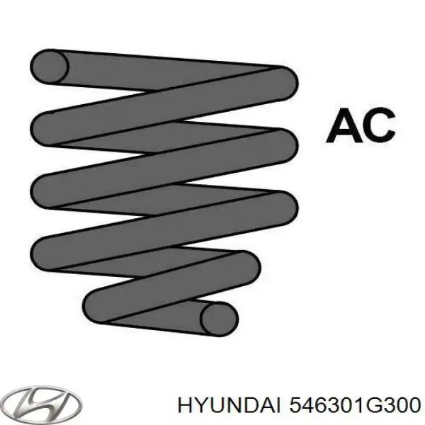 Do koszyka 546301G300 Hyundai/Kia Sprężyna przednia