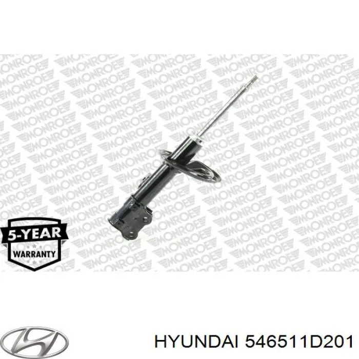 Do koszyka 546511D201 Hyundai/Kia Amortyzator przedni lewy