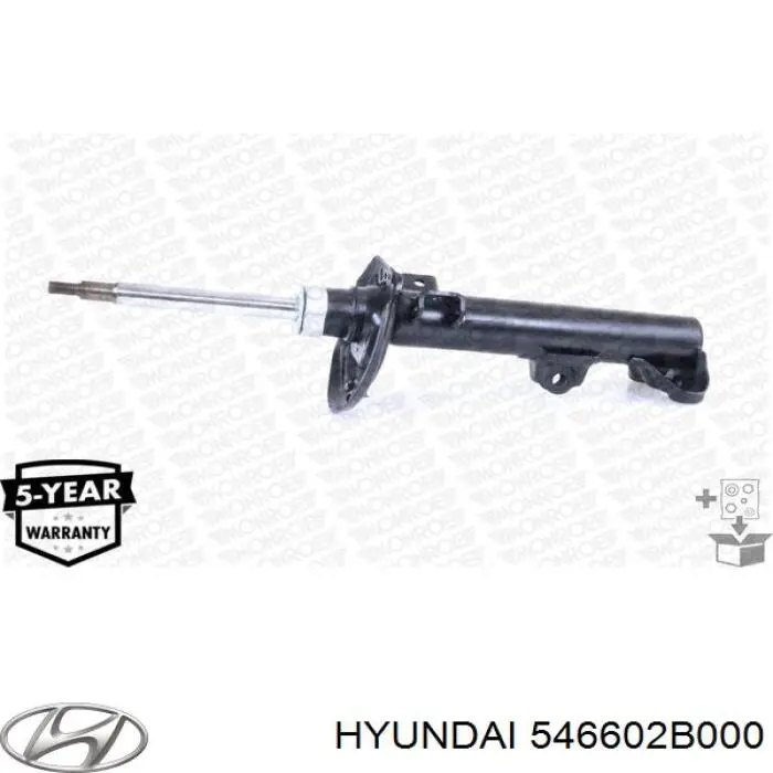 Do koszyka 546602B000 Hyundai/Kia Amortyzator przedni prawy