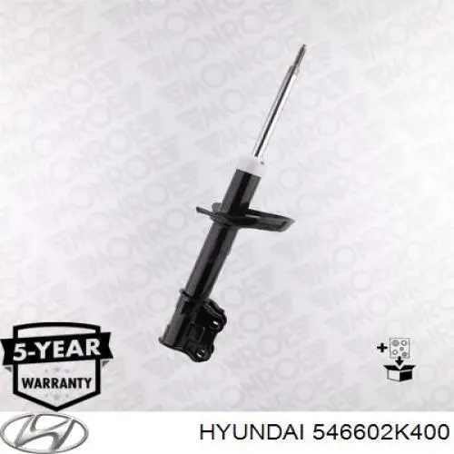 Do koszyka 546602K400 Hyundai/Kia Amortyzator przedni prawy