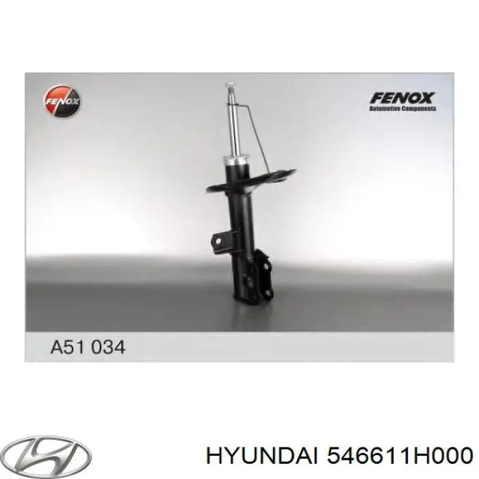 Do koszyka 546611H000 Hyundai/Kia Amortyzator przedni prawy