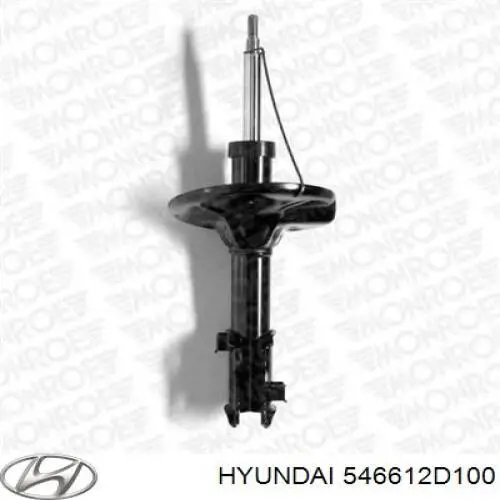 Do koszyka 546612D100 Hyundai/Kia Amortyzator przedni prawy