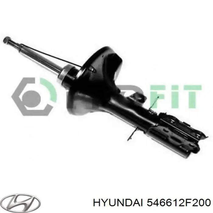 Do koszyka 546612F200 Hyundai/Kia Amortyzator przedni prawy