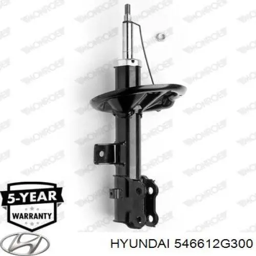 Amortyzator przedni prawy 546612G300 Hyundai/Kia