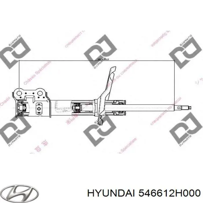 Do koszyka 546612H000 Hyundai/Kia Amortyzator przedni prawy