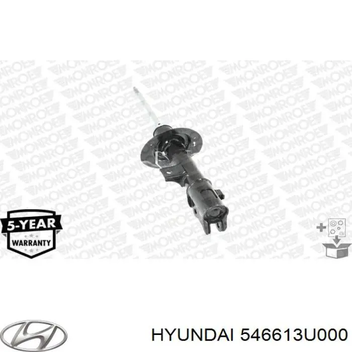 Do koszyka 546613U000 Hyundai/Kia Amortyzator przedni prawy