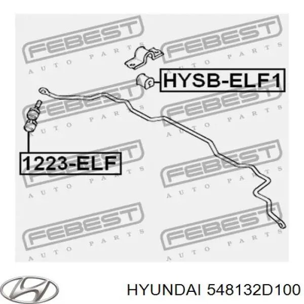 Tuleja stabilizatora przedniego Hyundai/Kia 548132D100 cena, od 1,72 USD