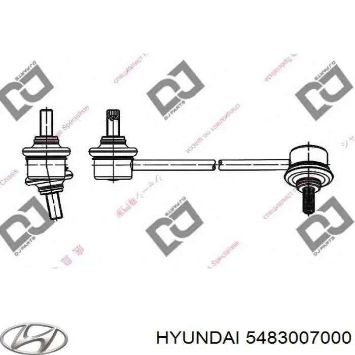 Łącznik stabilizatora przedniego lewy Hyundai/Kia 5483007000 cena, od 11,73 USD