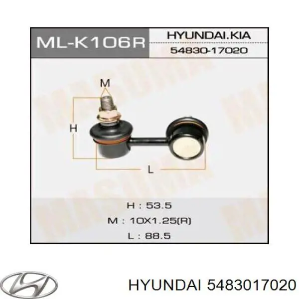Do koszyka 5483017020 Hyundai/Kia Łącznik stabilizatora przedniego prawy