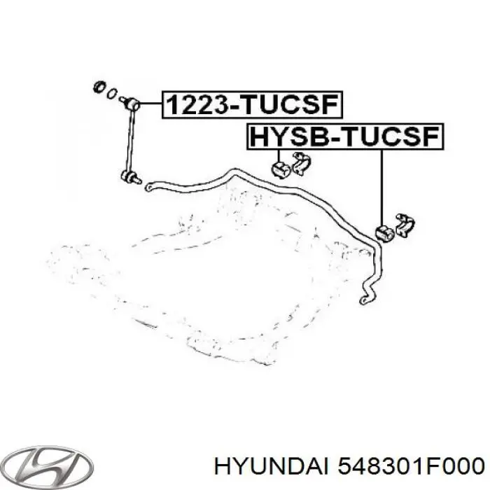 Do koszyka 548301F000 Hyundai/Kia Łącznik stabilizatora przedniego