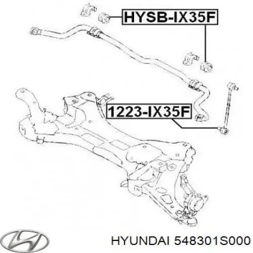 Do koszyka 548301S000 Hyundai/Kia Łącznik stabilizatora przedniego