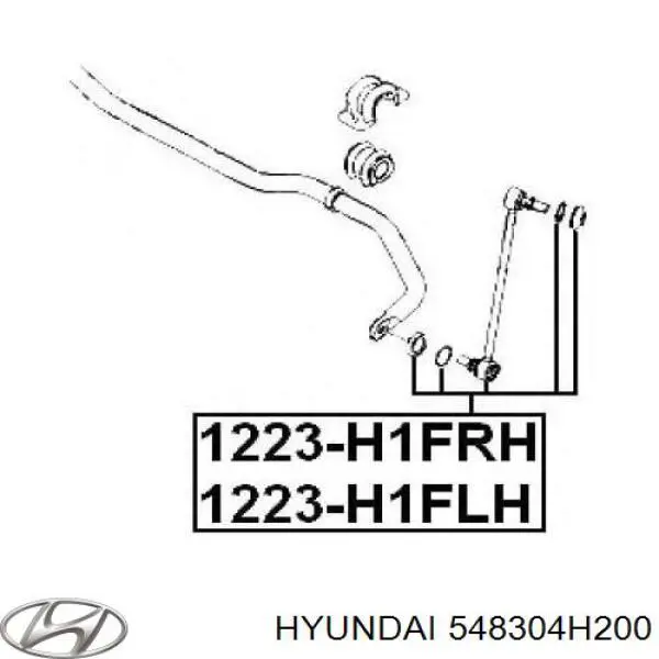 Łącznik stabilizatora przedniego lewy 548304H200 Hyundai/Kia