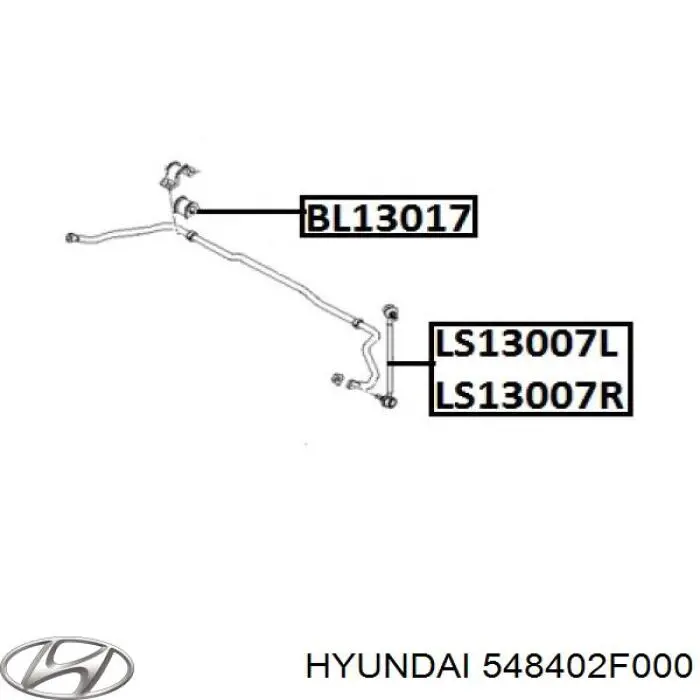 Do koszyka 548402F000 Hyundai/Kia Łącznik stabilizatora przedniego prawy