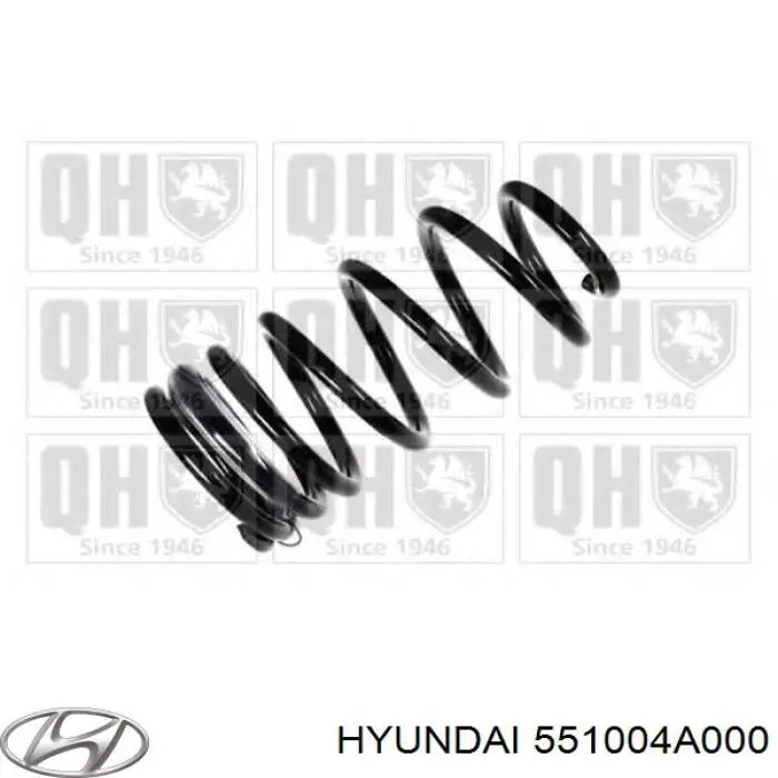 Sprężyna tylna Hyundai/Kia 551004A000 cena, od 76,22 USD
