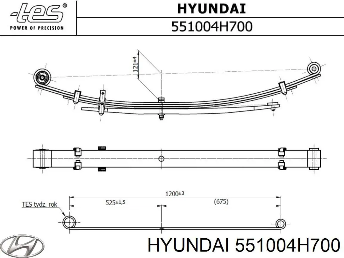 551004H700 Hyundai/Kia resor tylny