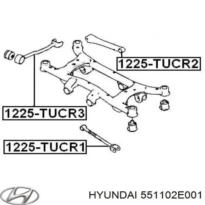 Drążek podłużny zawieszenia tylnego Hyundai/Kia 551102E001 cena, od 39,09 USD