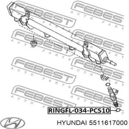 Do koszyka 5511617000 Hyundai/Kia Silentblock wahacza tylnego podłużnego