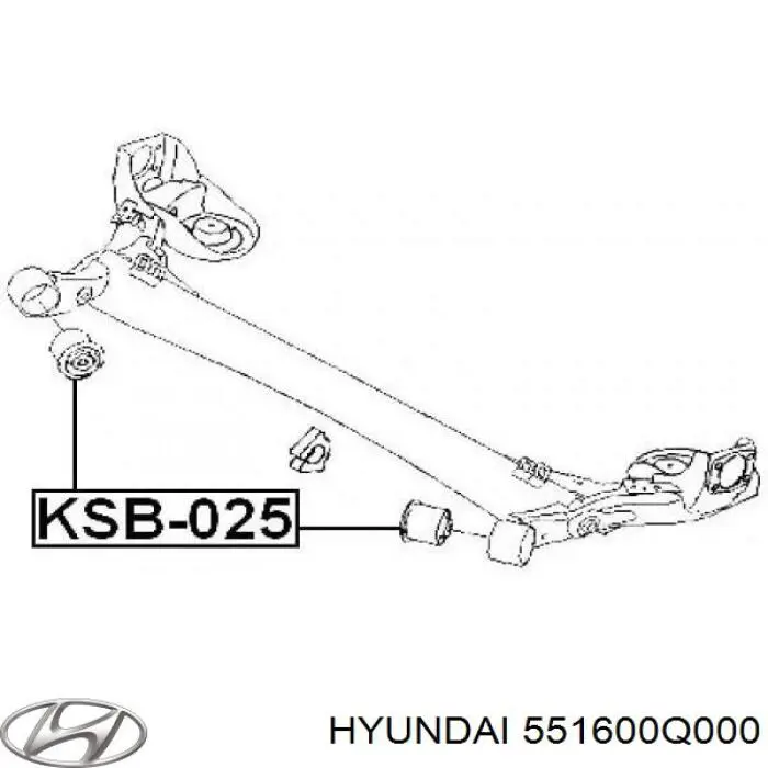 Silentblock tylnej belki 551600Q000 Hyundai/Kia
