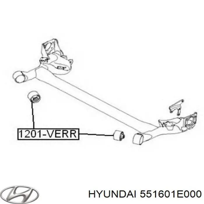 Do koszyka 551601E000 Hyundai/Kia Silentblock tylnej belki