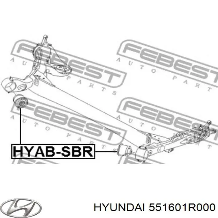 Silentblock tylnej belki Hyundai/Kia 551601R000 cena, od 23,83 USD
