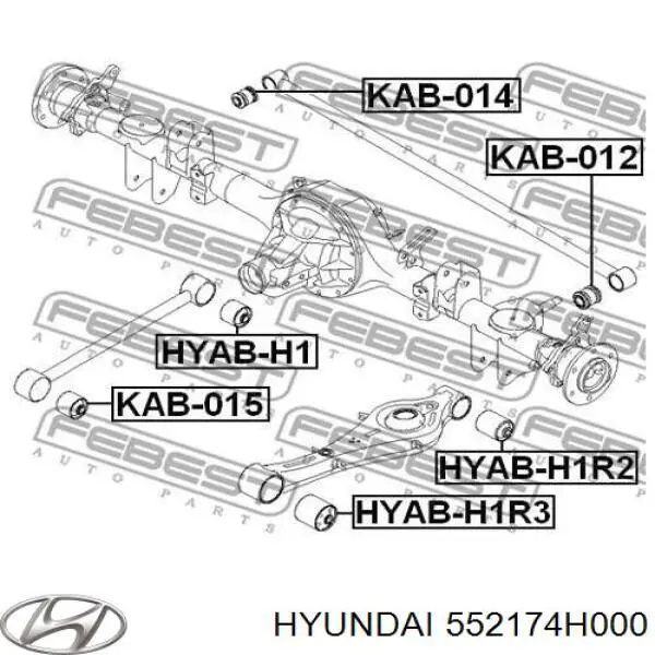 552174H000 Hyundai/Kia Silentblock wahacza tylnego dolnego