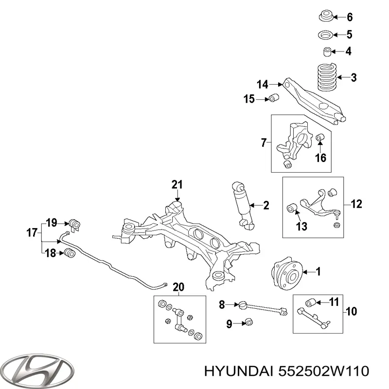 Drążek poprzeczny zawieszenia tylnego Hyundai/Kia 552502W110 cena, od 32,93 USD