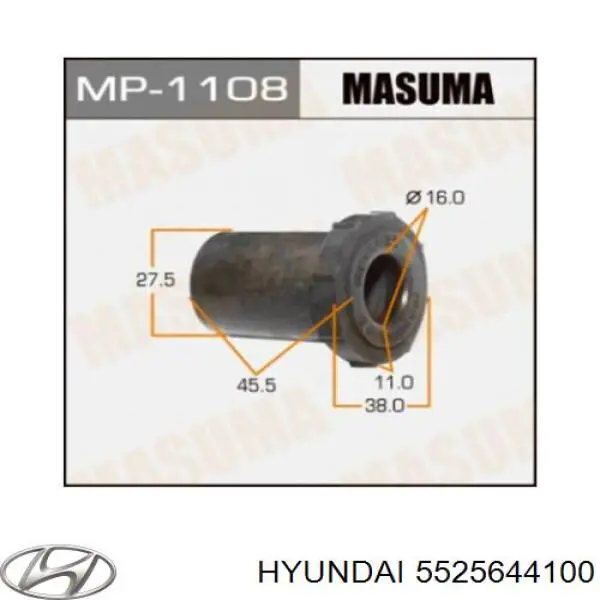 Silentblock tylnego resoru tylny Hyundai/Kia 5525644100 cena, od 2,08 USD