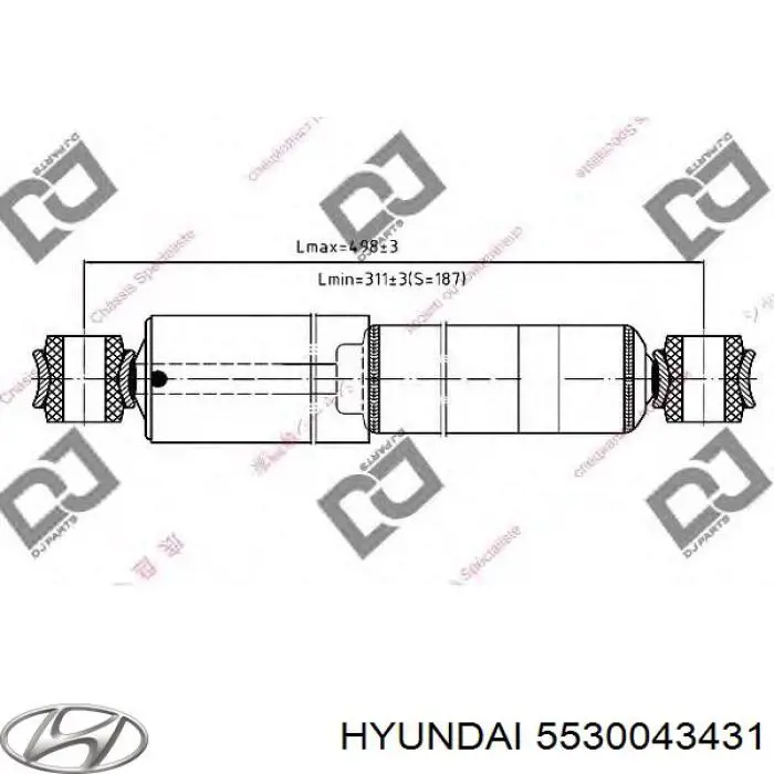 5530043431 Hyundai/Kia Amortyzator tylny