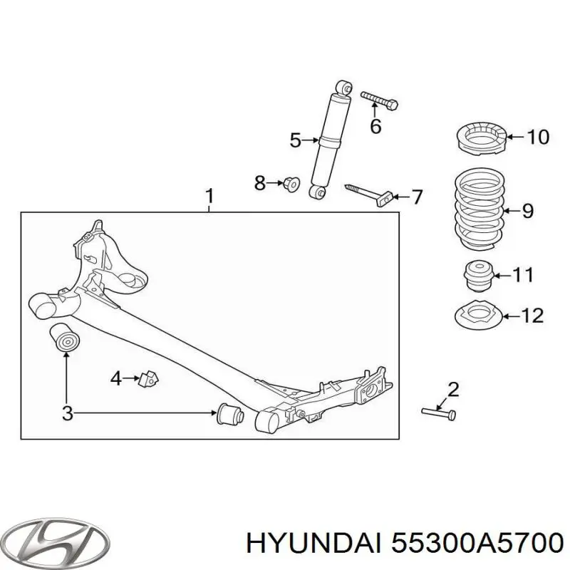 55300A5700 Hyundai/Kia amortyzator tylny