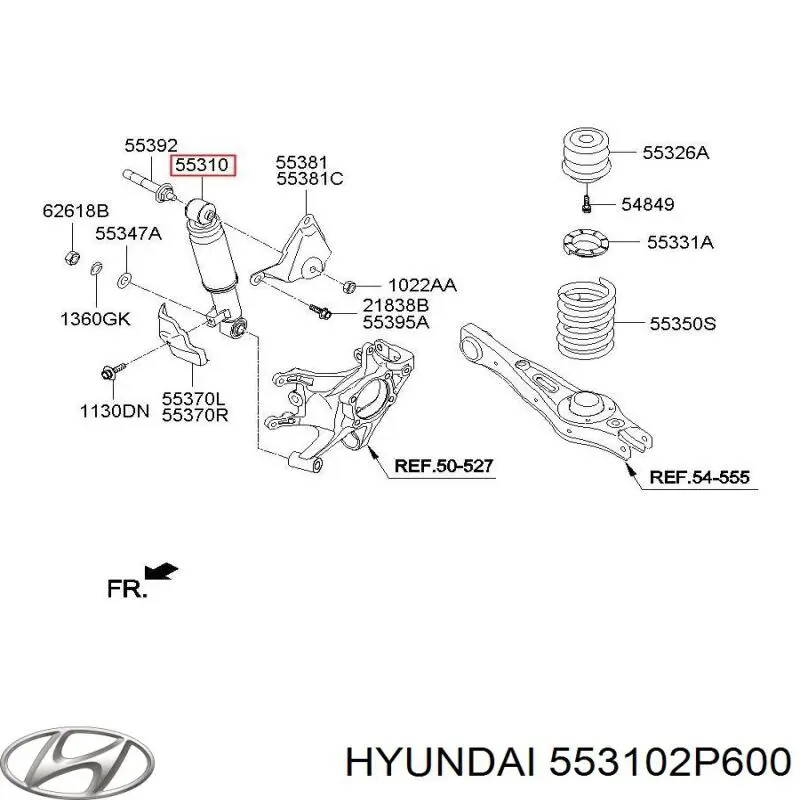 Amortyzator tylny Hyundai/Kia 553102P600 cena, od 74,53 USD