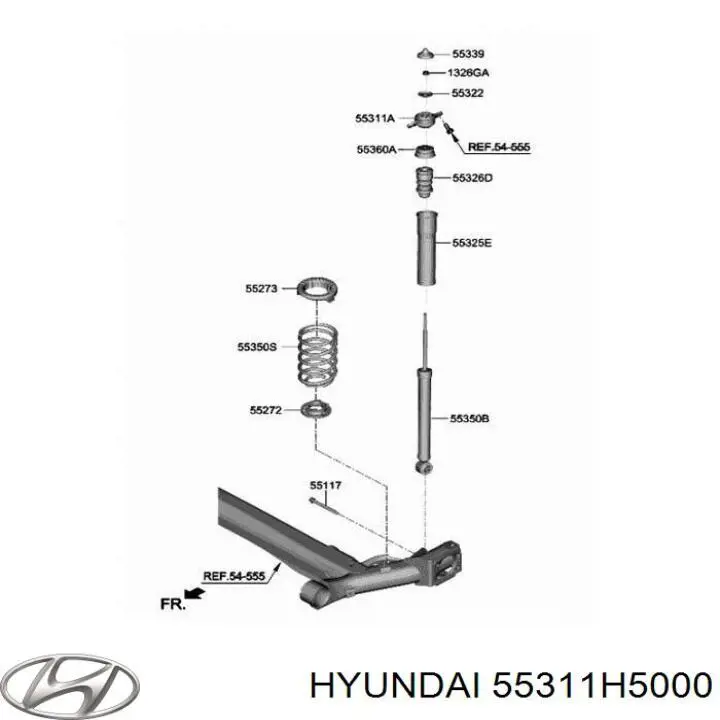 55311H5000 Hyundai/Kia Poduszka amortyzatora tylnego