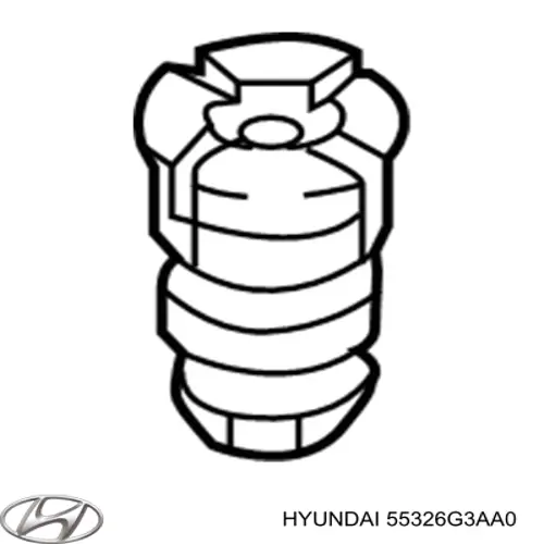 Odbój amortyzatora tylnego Hyundai/Kia 55326G3AA0 cena, od 52,59 USD
