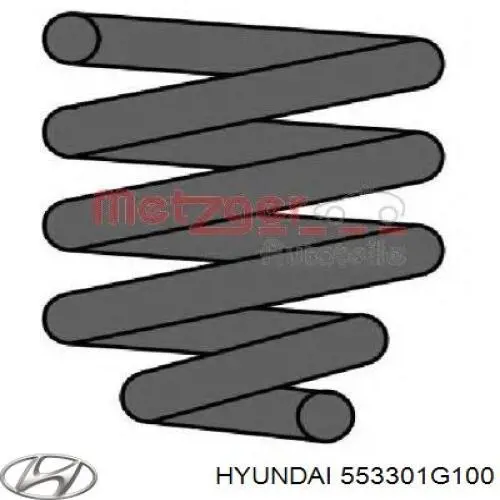 Sprężyna tylna Hyundai/Kia 553301G100 cena, od 35,26 USD