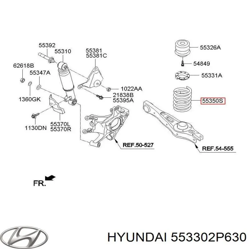 553302P630 Hyundai/Kia Sprężyna tylna