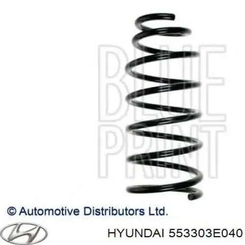 Do koszyka 553303E040 Hyundai/Kia Sprężyna tylna