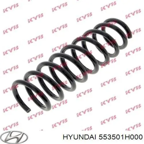 Do koszyka 553501H000 Hyundai/Kia Sprężyna tylna