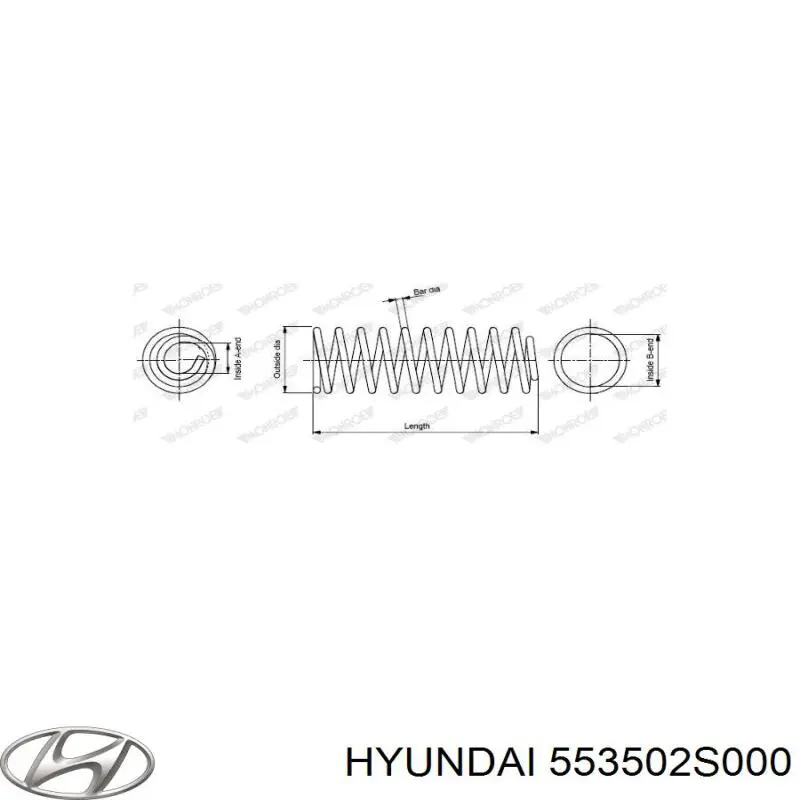 Sprężyna tylna Hyundai/Kia 553502S000 cena, od 15,42 USD