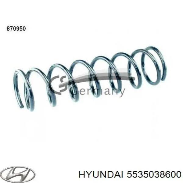 Sprężyna tylna Hyundai/Kia 5535038600 cena, od 44,74 USD