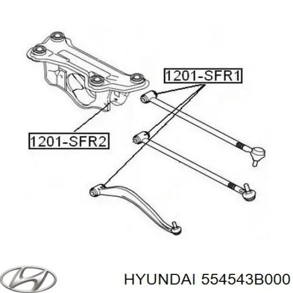 Silentblock tylnej belki do Hyundai Santa Fe I SM