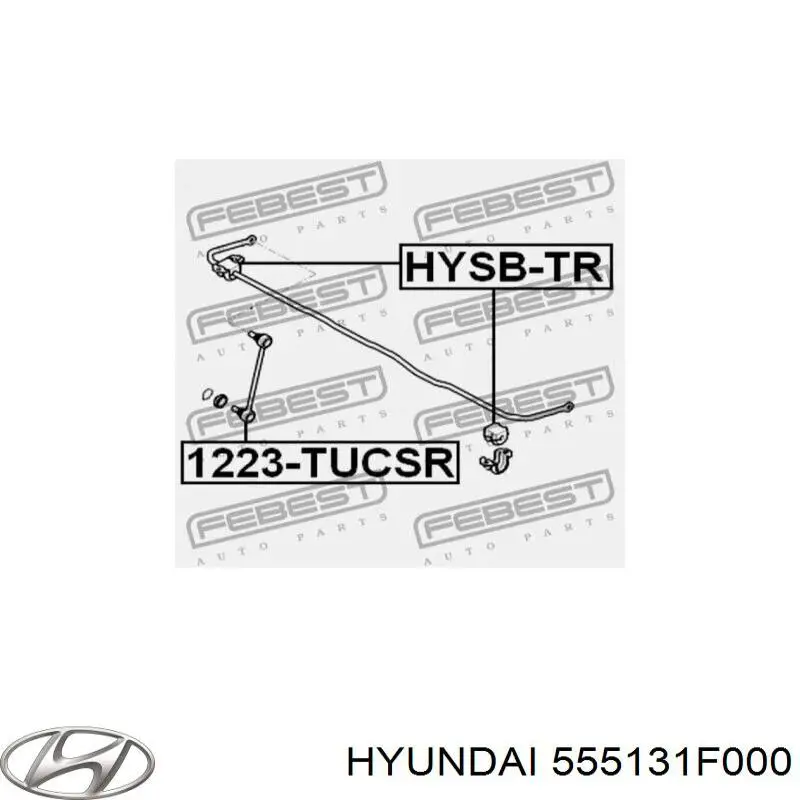 Do koszyka 555131F000 Hyundai/Kia Tuleja stabilizatora tylnego