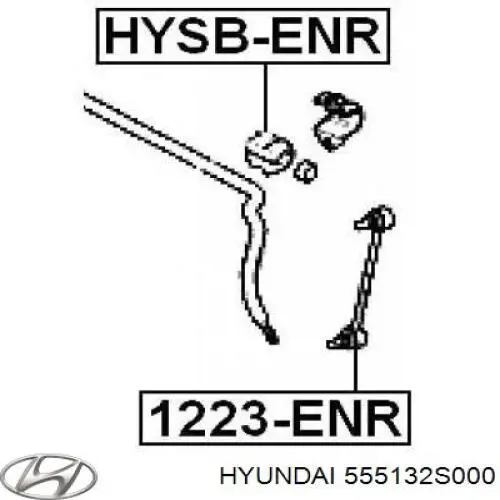 Tuleja stabilizatora tylnego Hyundai/Kia 555132S000 cena, od 4,39 USD