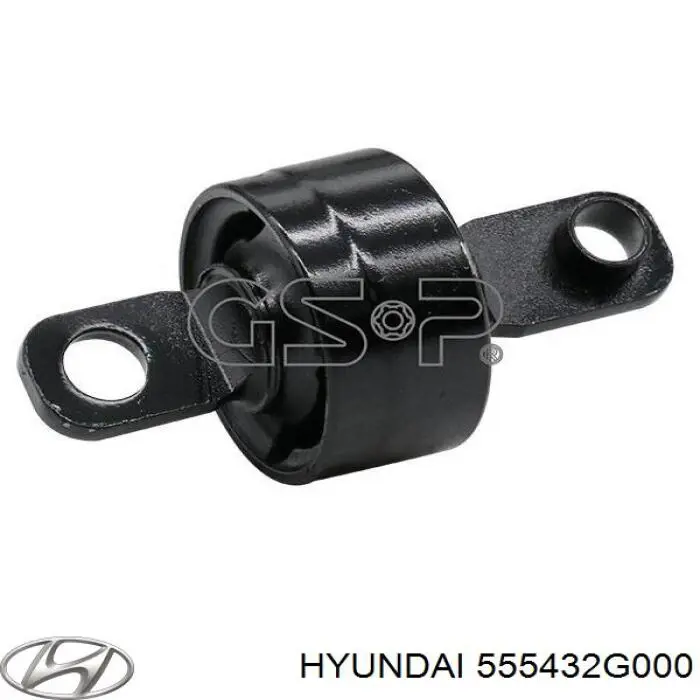 Do koszyka 555432G000 Hyundai/Kia Silentblock tylnego wahacza podłużnego przedni