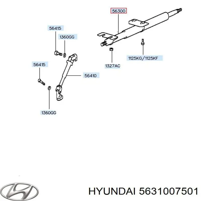 5631007501 Hyundai/Kia Kolumna (wał) kierownicza (kierownicy)