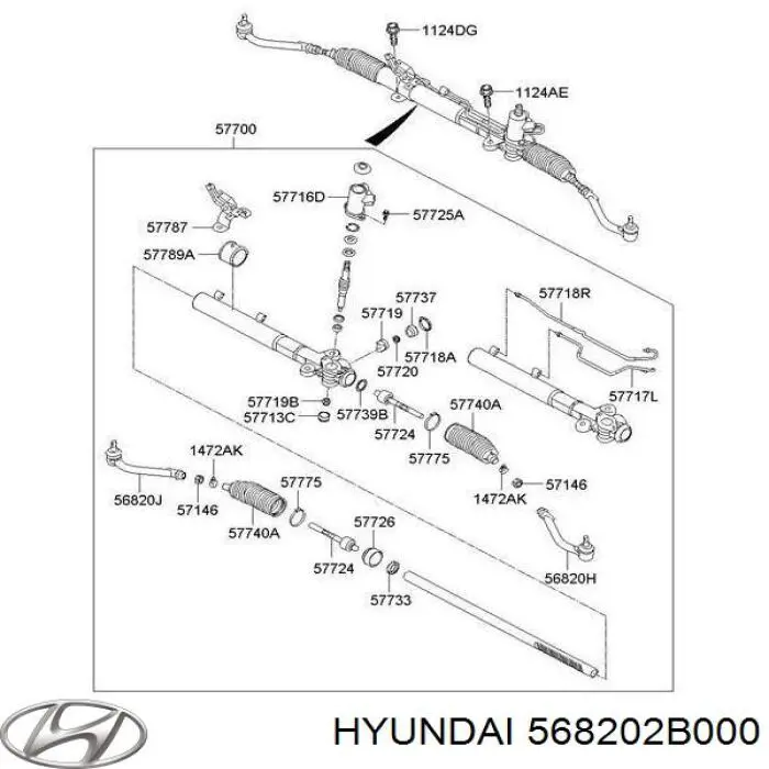 Końcówka drążka kierowniczego zewnętrzna Hyundai/Kia 568202B000 cena, od 18,31 USD