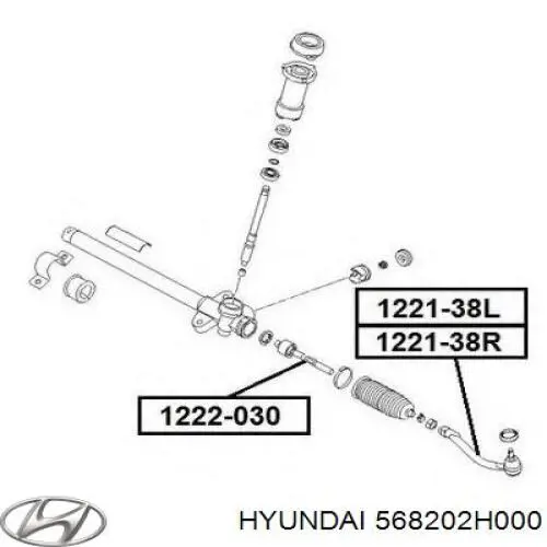 Do koszyka 568202H000 Hyundai/Kia Końcówka drążka kierowniczego zewnętrzna
