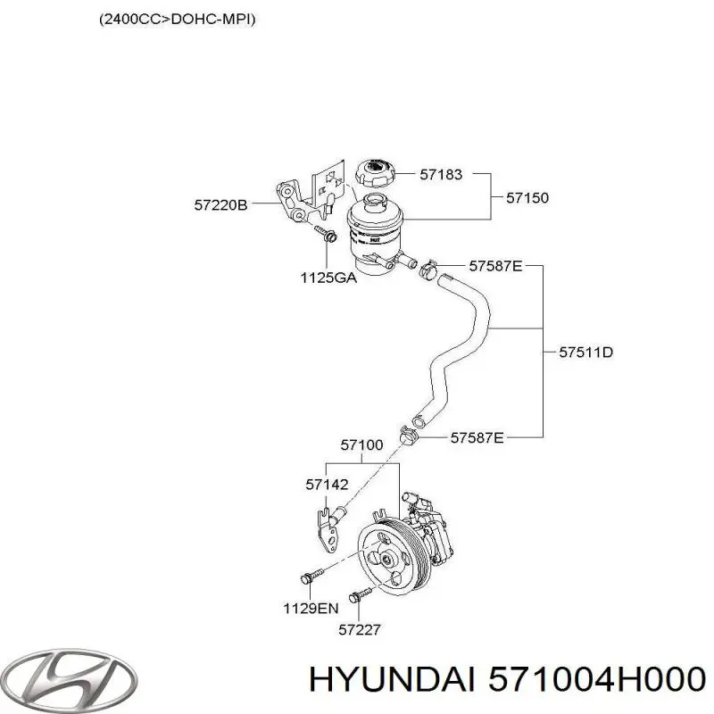 Pompa wspomagania hydraulicznego kierownicy Hyundai/Kia 571004H000 cena, od 122,49 USD