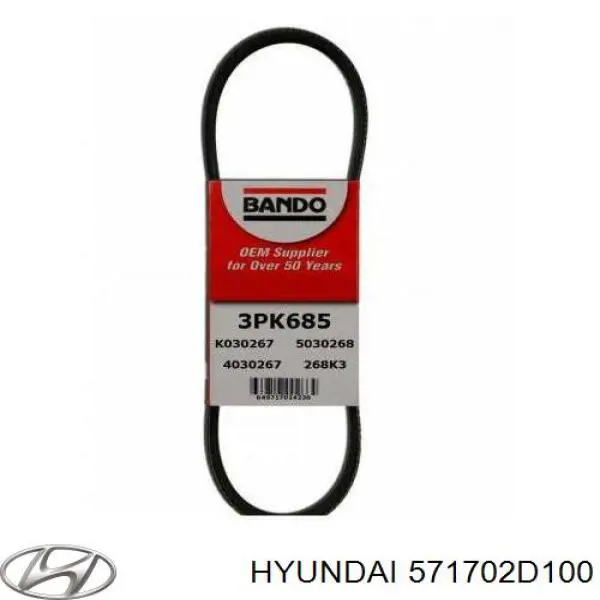 Do koszyka 571702D100 Hyundai/Kia Pas napędowy mechanizmów