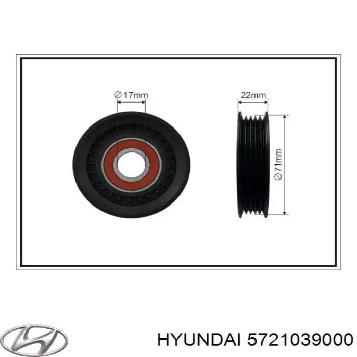 Rolka napinacza paska napędowego Hyundai/Kia 5721039000 cena, od 15,78 USD